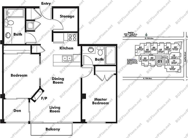 Floor Plan 201 298 E. 11th Ave.