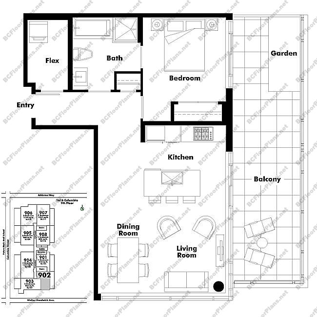 Floor Plan 902 1616 Columbia