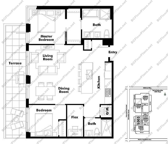 Floor Plan 1003 1616 Columbia