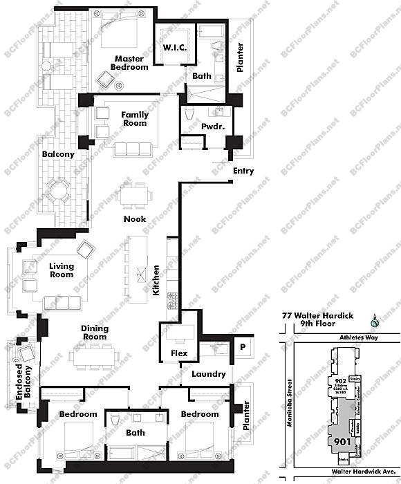 Floor Plan 901 77 Walter Hardwick Ave.