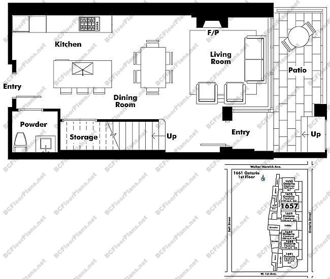 Floor Plan TH203 1657 Ontario