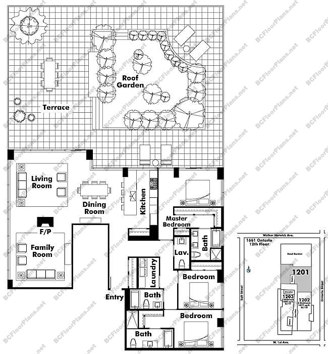 Floor Plan 1201 1661 Ontario