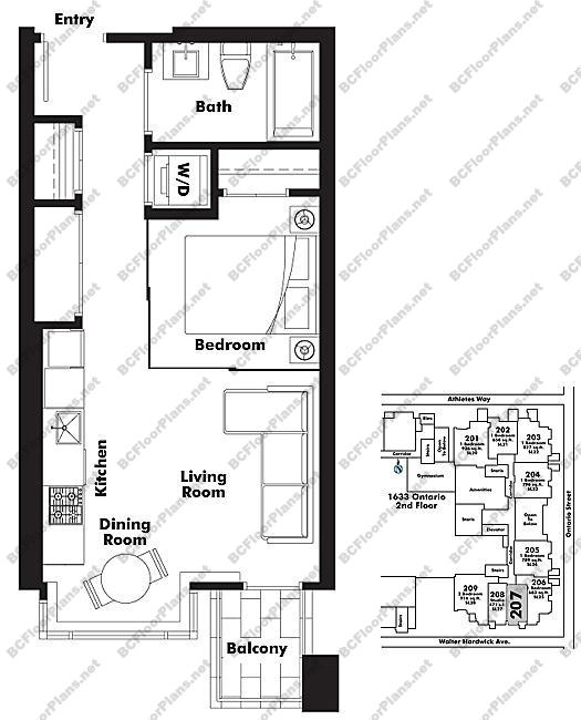 Floor Plan 207 1633 Ontario
