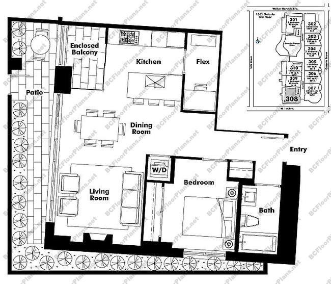 Floor Plan 308 1661 Ontario