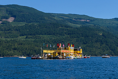 Floating store on Shuswap Lake