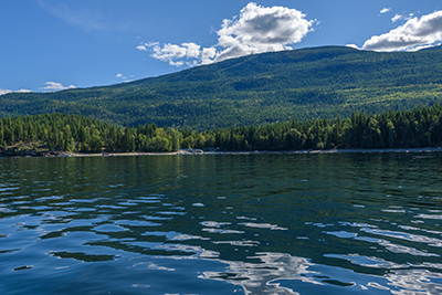 Water and mountain view